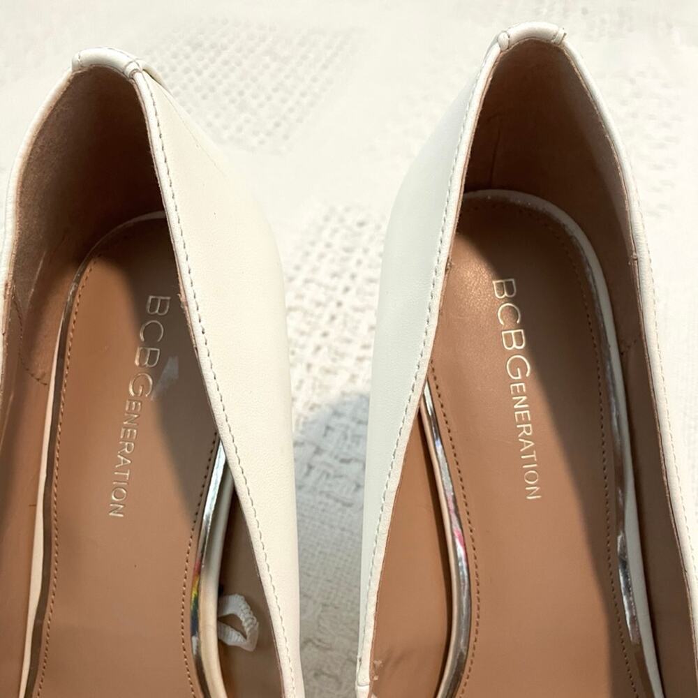 BCBGeneration White Heels with Studded Detail - Picture 7 of 11